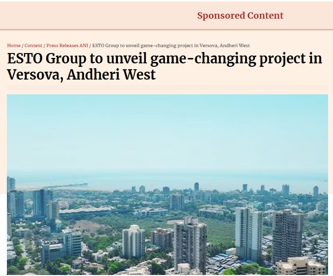 ESTO Group to unveil game-changing project in Versova, Andheri West · Business Standard