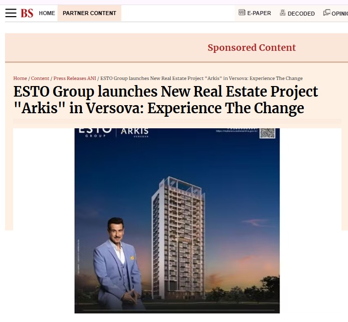 ESTO Group launches Arkis in Versova: experience the change