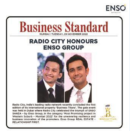 Radio City honours Enso Group at Business Titans 2022 · Business Standard