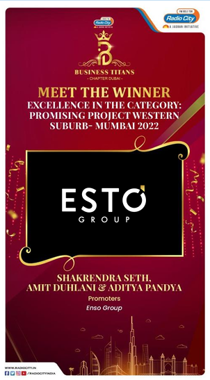 Excellence Award · Promising Project, Western Suburb, Mumbai 2022 · Radio City Business Titans