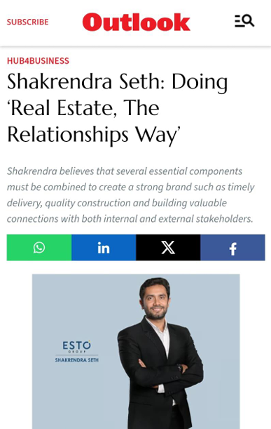 Shakrendra Seth: Doing real estate, the relationships way · Outlook
