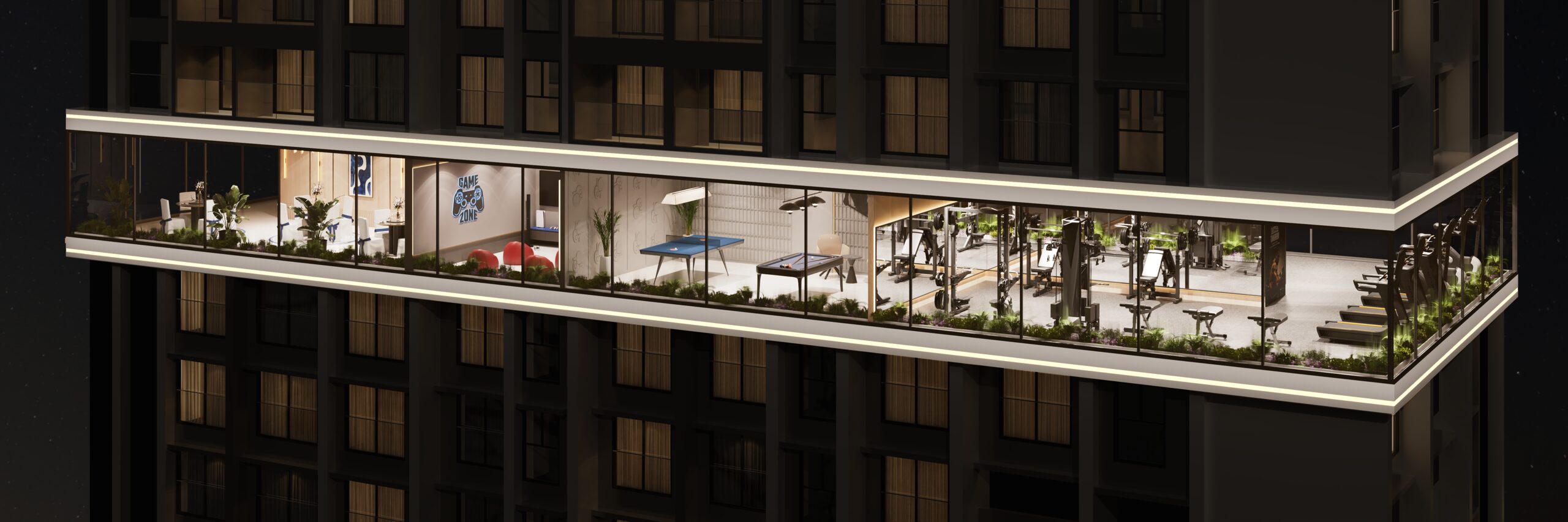 Avasa by ESTO Group, Kandivali East - avasa-dusk-closeup-view